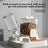 Transparent Automatic Cat Feeder Bowl with Water Dispenser in Cat Ear and Flat Top Styles