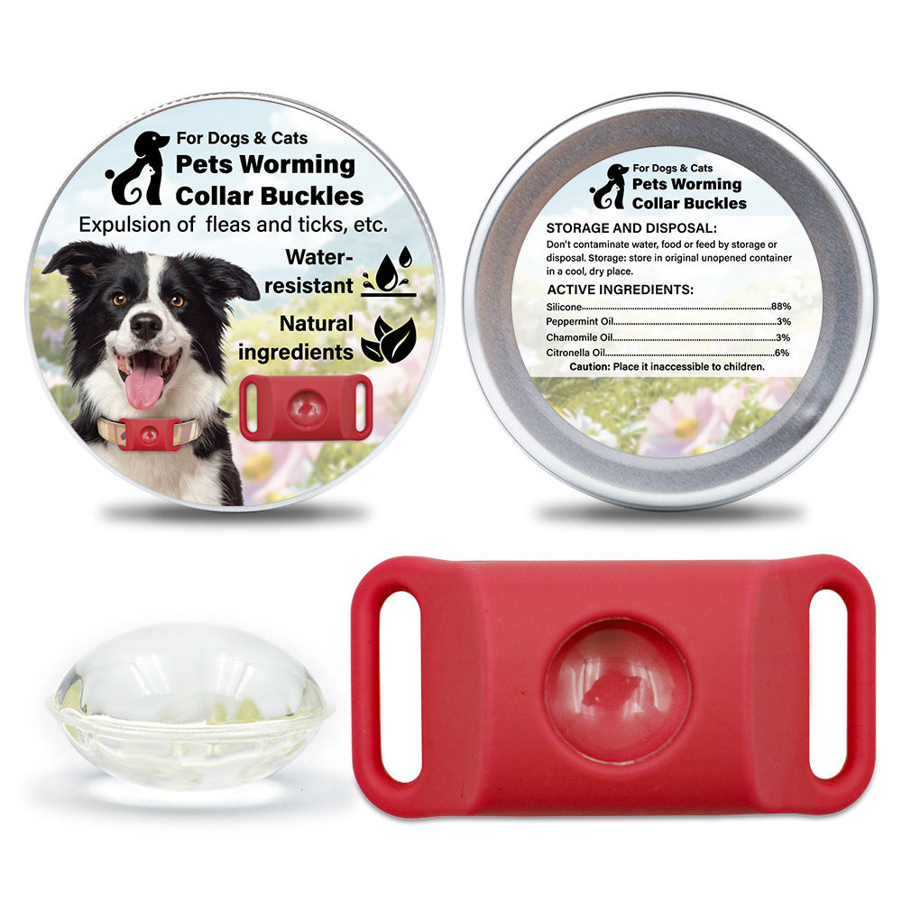 Pet Cat Dog Button Silicone Collar