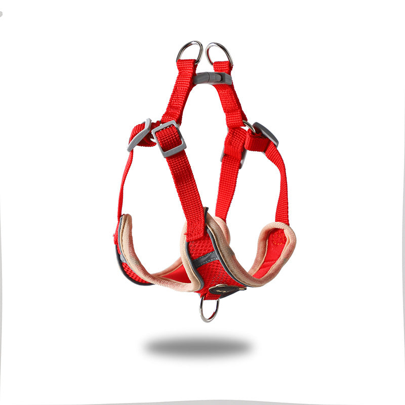 Orange summer bear print vest harness for small dogs and cats