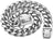 Heavy Cuban chain stainless steel dog collar, 8 sizes available