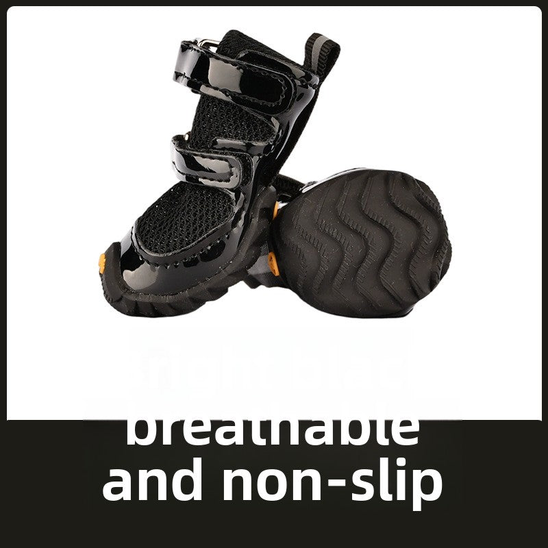 Breathable mesh dog shoes with double straps, available in 9 colours, image 38