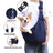Grey pet sling carrier bag with adjustable shoulder strap, photo 2