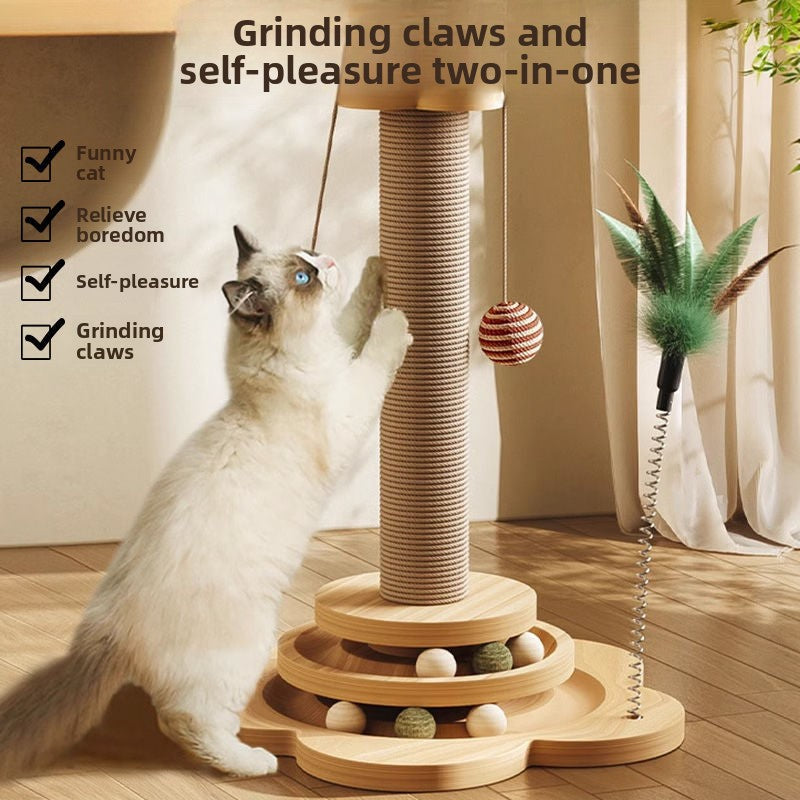 Sisal cat scratching post with stable base, photo 1 of 6