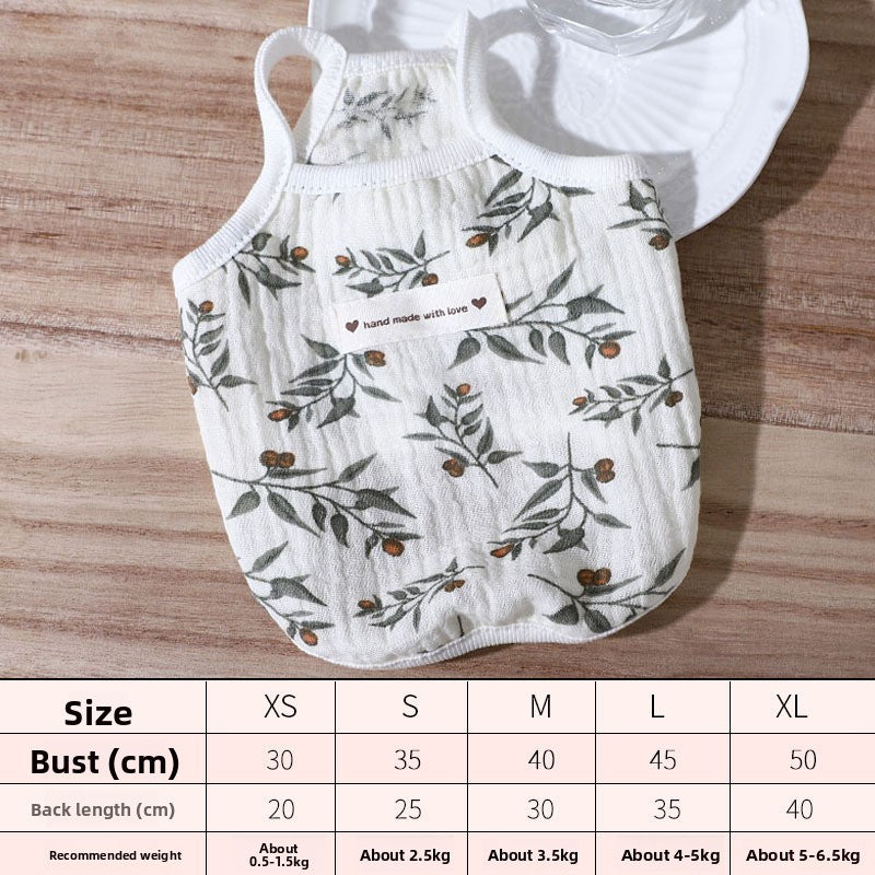 Cotton summer dog vest and strap top, available in 12 styles, image 21