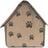 Foldable khaki pet bed for dogs and cats, detail photo 2
