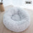 Pink plush calming bed for cats in 50cm size
