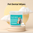 Pet Dental Finger Wipes and Grooming Gloves Set for Dogs and Cats
