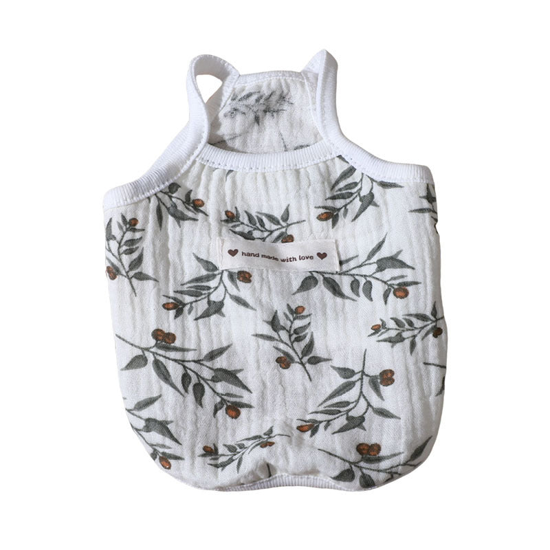 Cotton summer dog vest and strap top, available in 12 styles, image 5