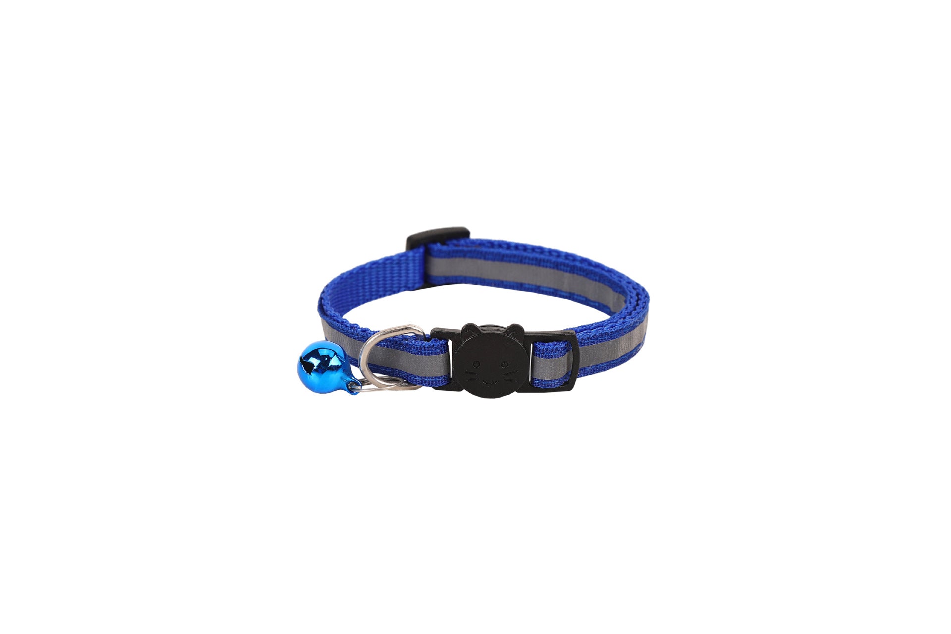 Reflective breakaway cat collar with silicone AirTag holder sleeve and bell, view 15