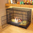 Small dog crate with separate toilet area, main product photo
