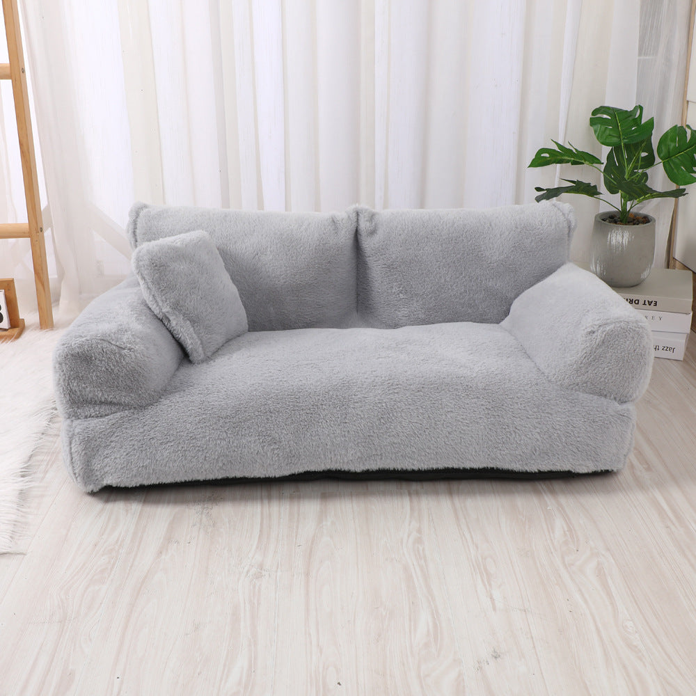 Sofa Style Plush Kennel Bed for Dogs and Cats, S to XXXL