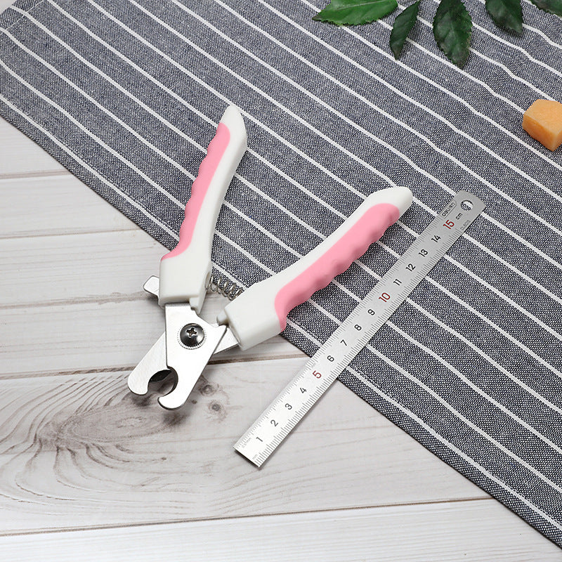Stainless Steel Pet Nail Clippers with Wave or Curved Handle