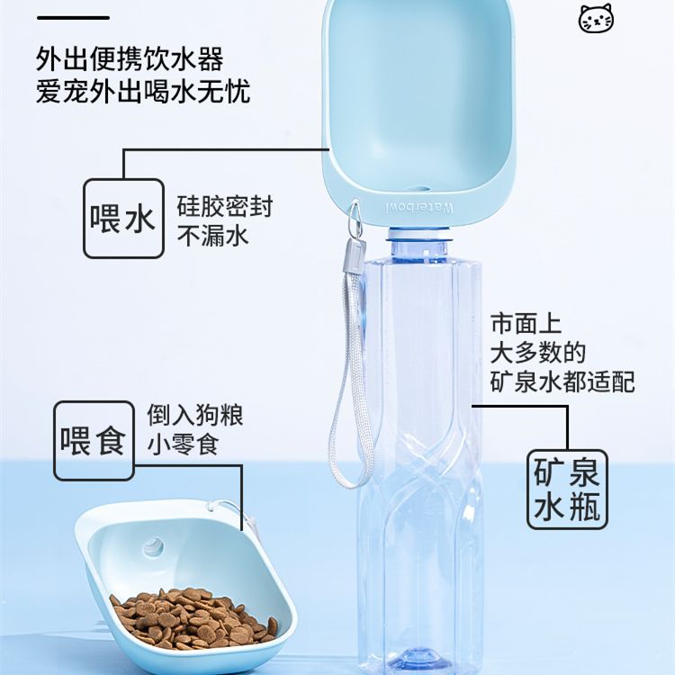 Portable Pet Water Dispenser Bottle with Leak-Proof Twist Lock for Dog Walks and Travel