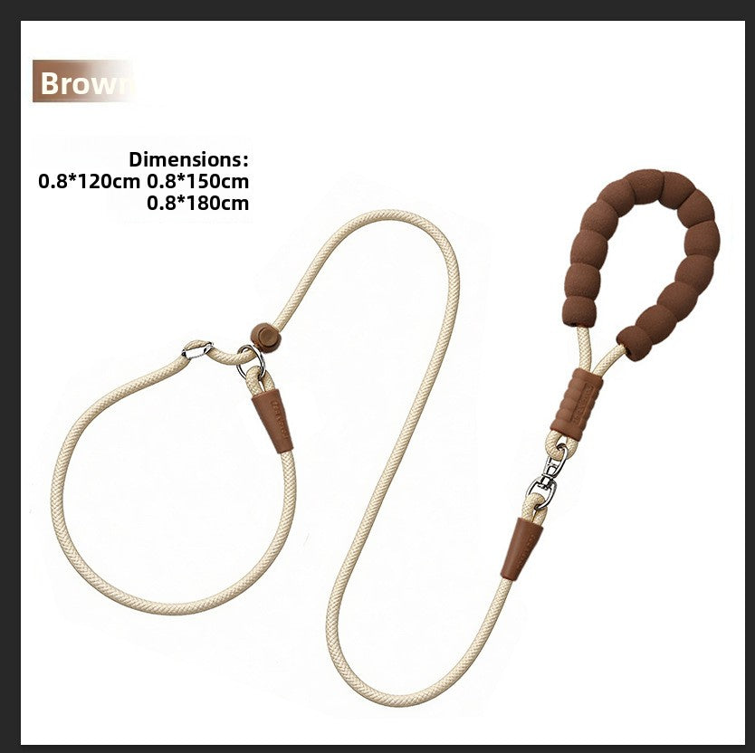Show-style nylon slip lead for dogs in 4 colour options