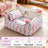 Semi-enclosed sofa style cat bed with striped poodle print, product image 9