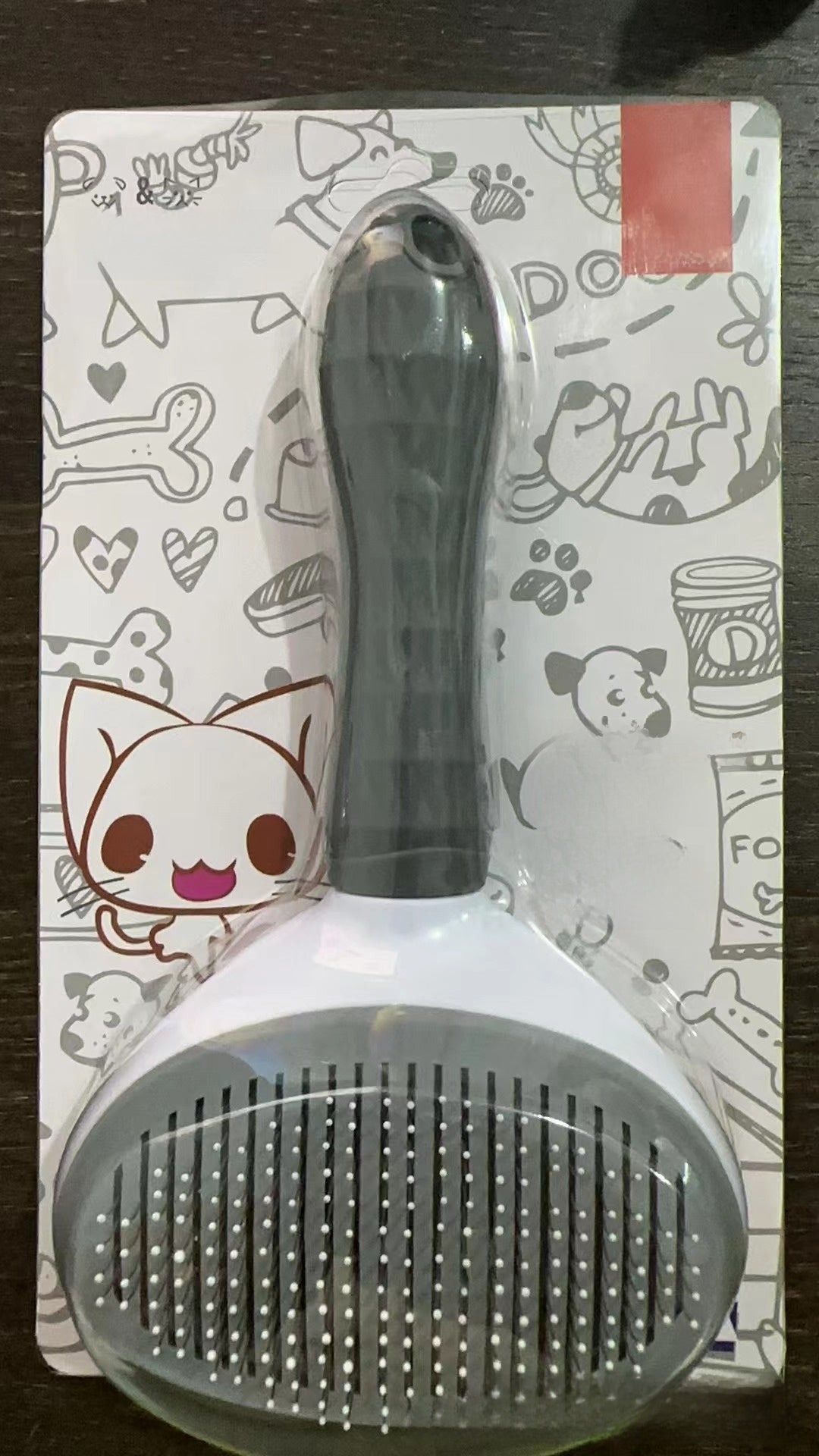 Self-Cleaning Fine-Tooth Dematting Comb for Dogs and Cats