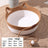 Caramel rattan and cotton rope cat bed with play ball, view 6
