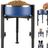 Adjustable Carbon Steel Elevated Dog Bowl Stand with Anti-Slip Base, Single or Double