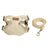 White faux leather cat walking harness vest with adjustable straps, product image 4