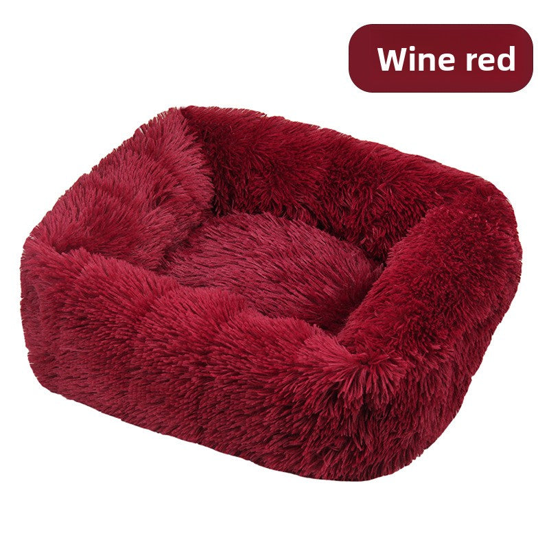 Square long plush pet bed, photo 45 of 65