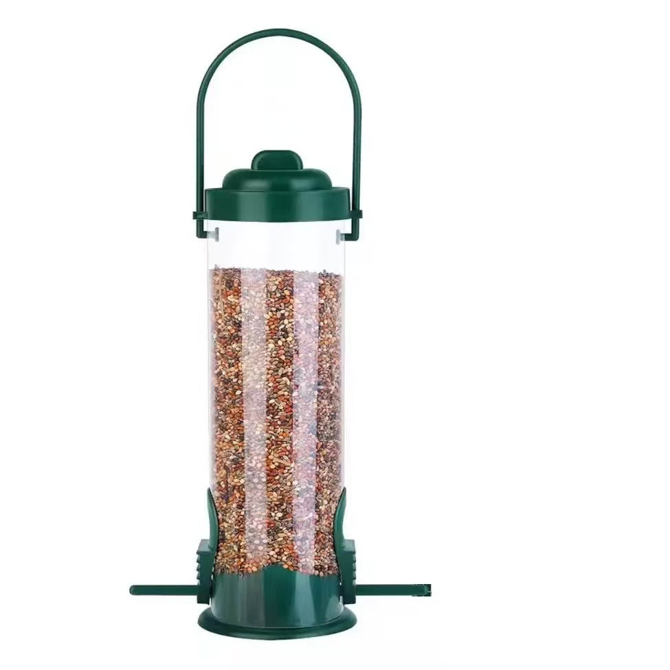 Mixed set of three black wire mesh bird feeders