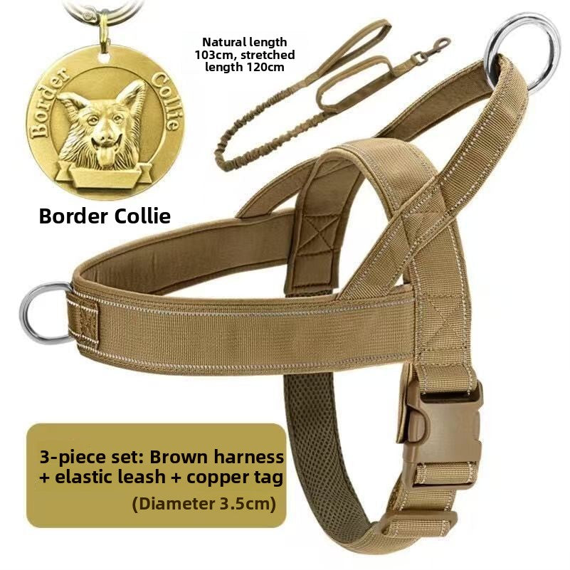 Reflective tactical nylon dog harness, main product photo