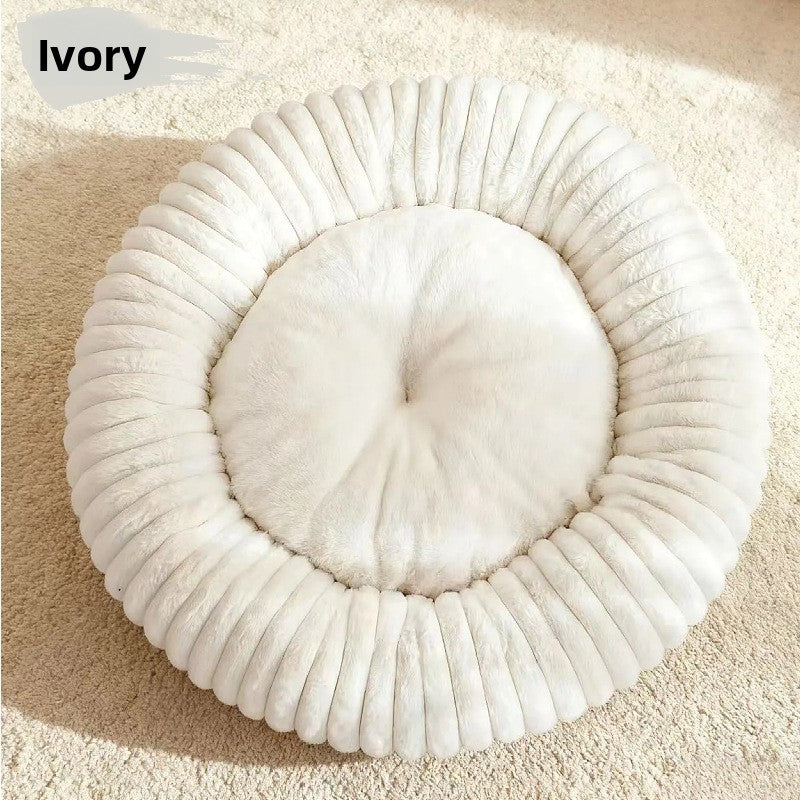 Soft square washable pet bed with non-slip base, additional product photo