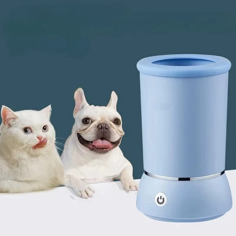 Automatic Dog Paw Cleaner with Foam Dispenser, Two-Speed Washer