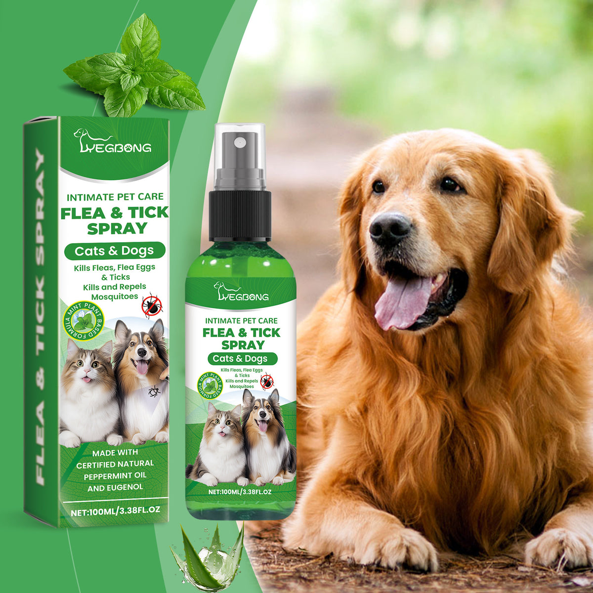 Pet Repellent and Care Spray for Dogs and Cats