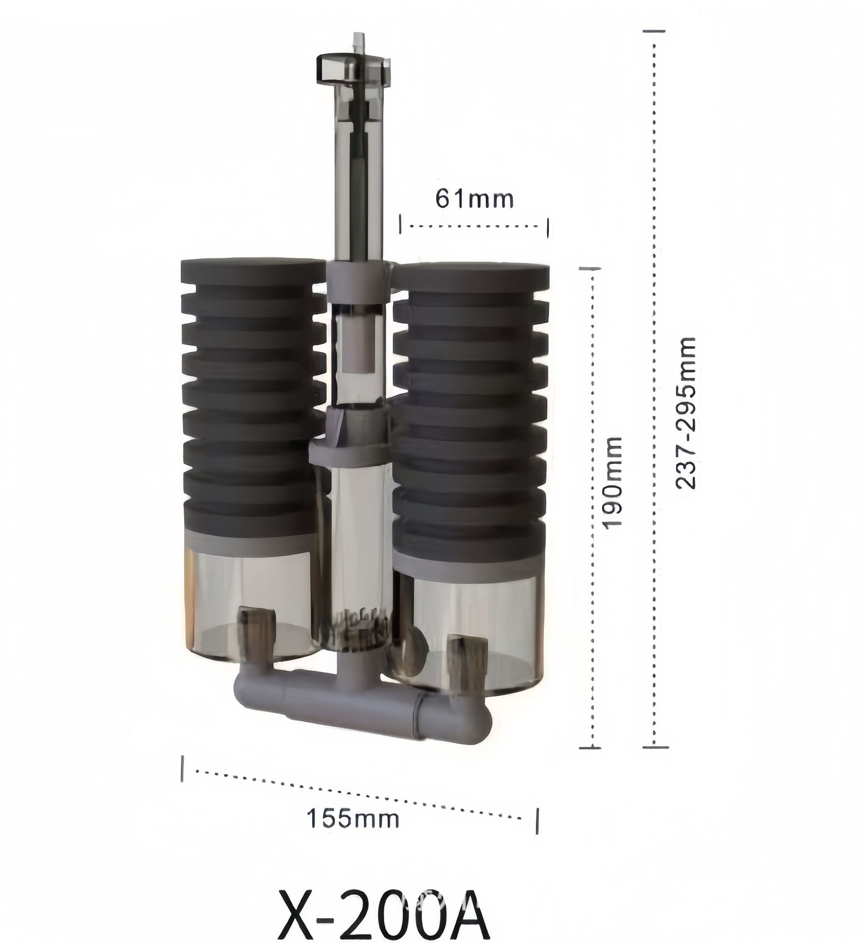 Double sponge air driven aquarium filter for small tanks, view 11
