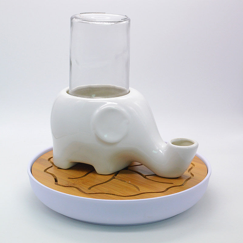 Ceramic elephant cat water dispenser, detail photo 19