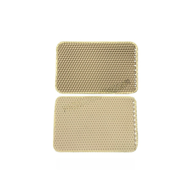 Double Layer Cat Litter Trapper Mat, Flat or Raised Edge Design