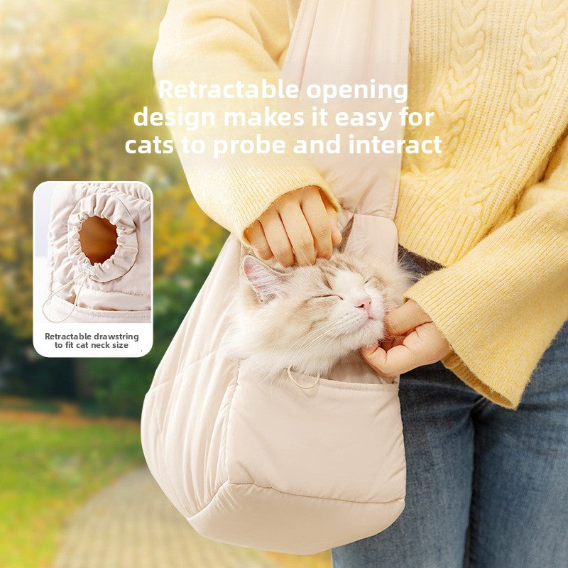 Quilted pet carrier shoulder bag, main product photo