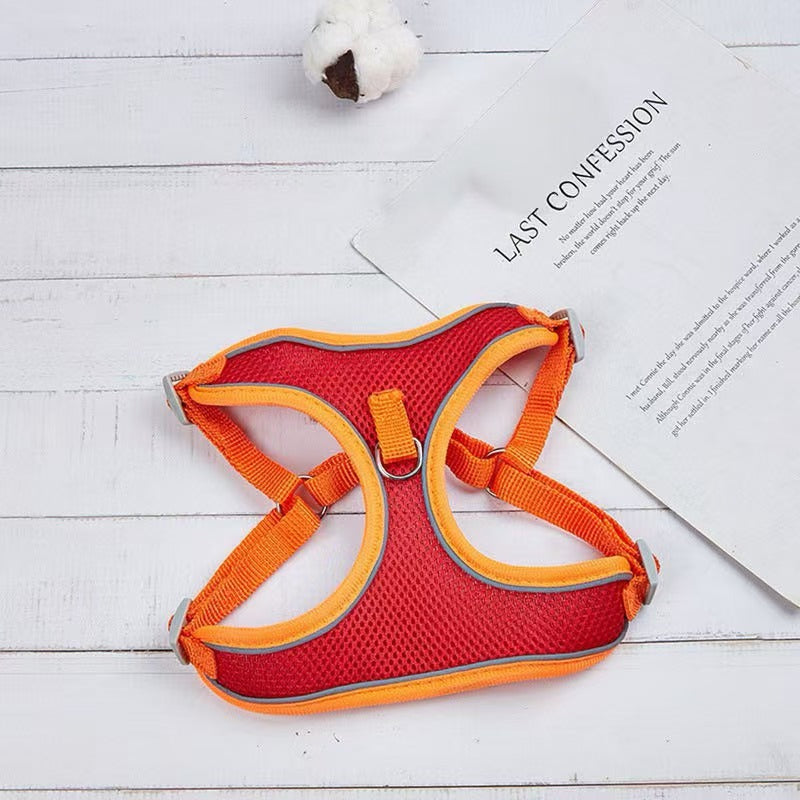 Breathable vest harness for small dogs and cats, ideal for everyday use