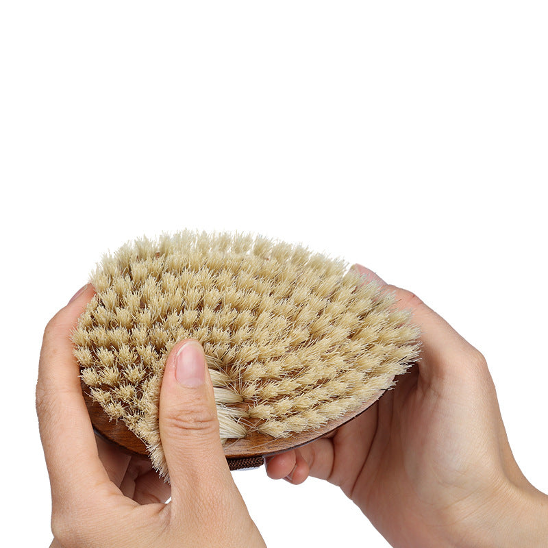 Wooden Handle Pet Bath Massage Brush with Soft Bristles