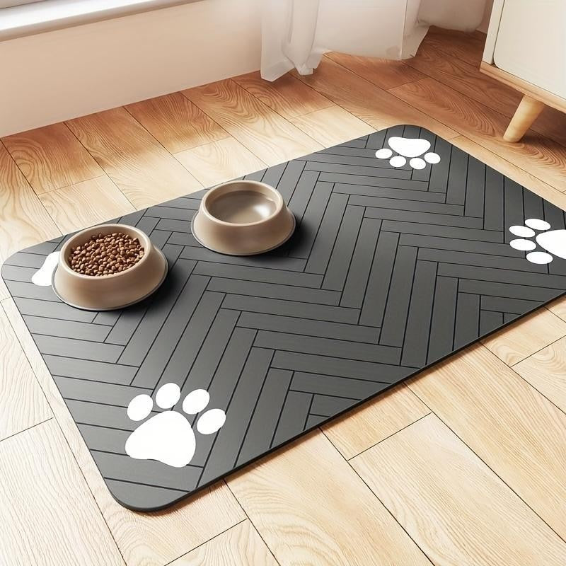 Quick-dry diatomite pet feeding mat, product gallery photo