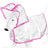 Transparent dog rain poncho with coloured trim, available in 7 colours, image 23