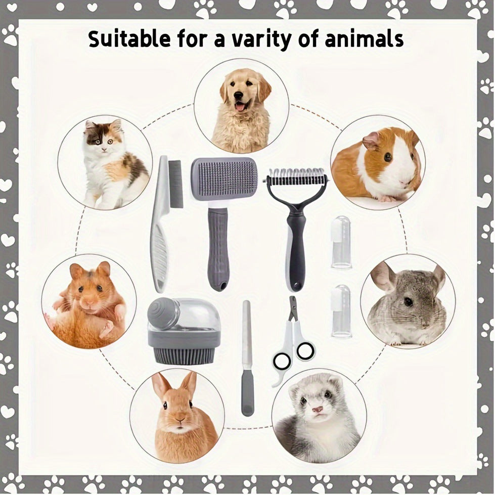 Double-Sided Dog Grooming Comb for Detangling and Loose Fur