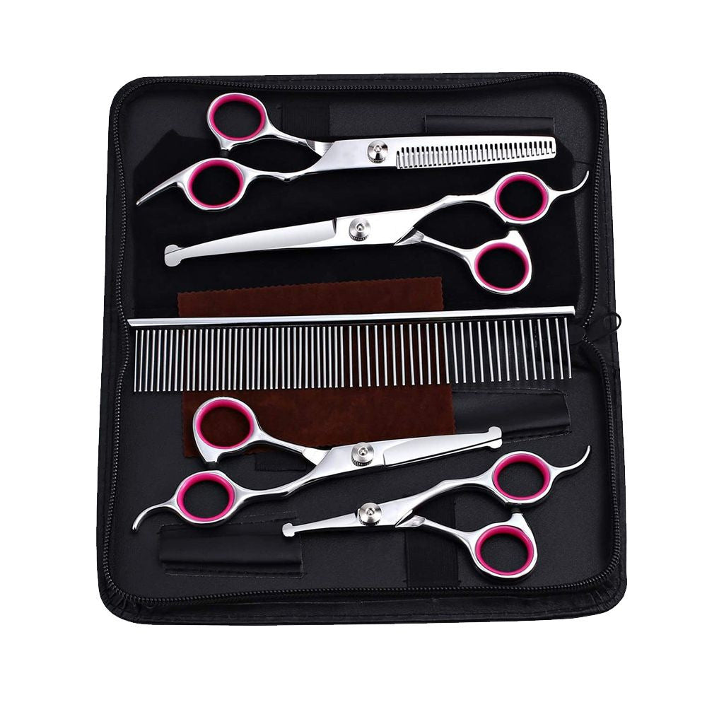 Stainless steel pet grooming scissors set with comb, photo 23 of 30