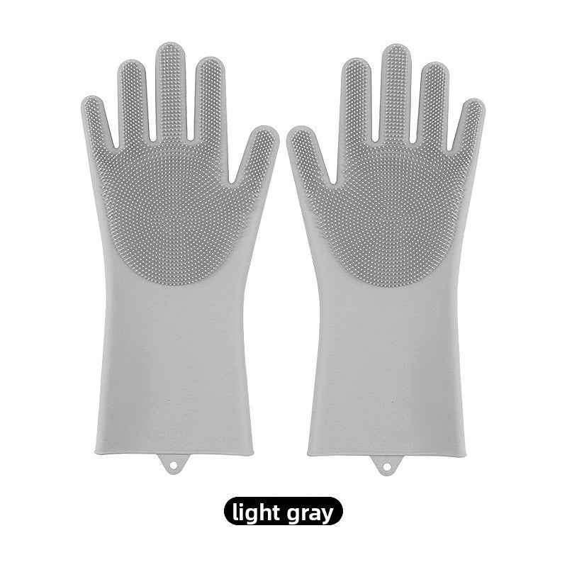 Anti-Scratch Silicone Bathing Gloves for Dogs and Cats