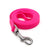 Long line dog leads with reflective stitching in bright colours