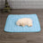 Cooling nylon pet mat for dogs and cats in Dark Blue, front view