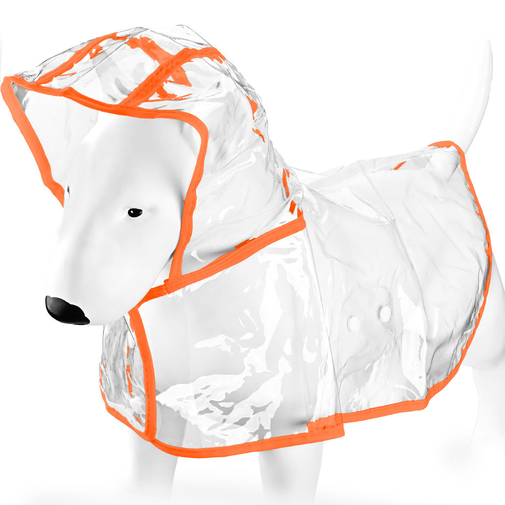 Transparent dog rain poncho with coloured trim, available in 7 colours, image 18