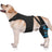 Black neoprene dog back support vest with leg straps, view 9