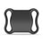 Black pet tracker collar with small Bluetooth locator tag