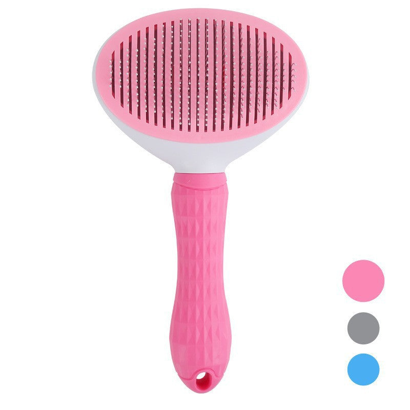 Anti-Slip Grip Slicker Brush with Stainless Steel Pins for Pets