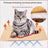 Grey heat-retaining winter bed pad for cats and kittens