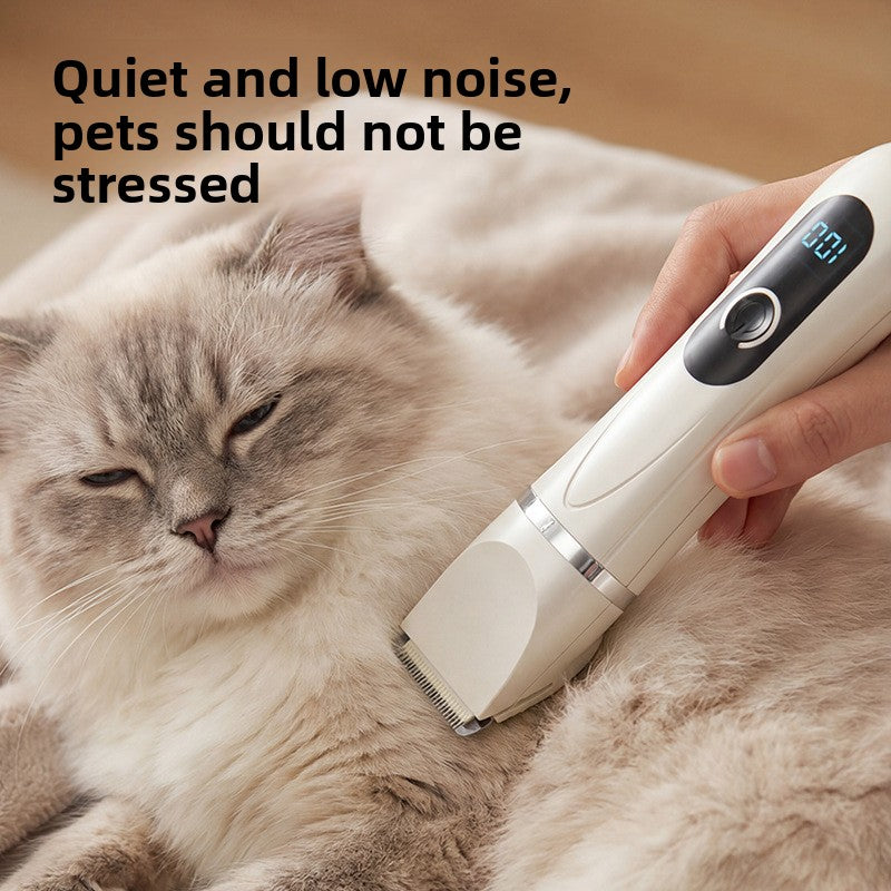 Silent Ceramic Blade Paw Hair Trimmer Kit for Dogs and Cats