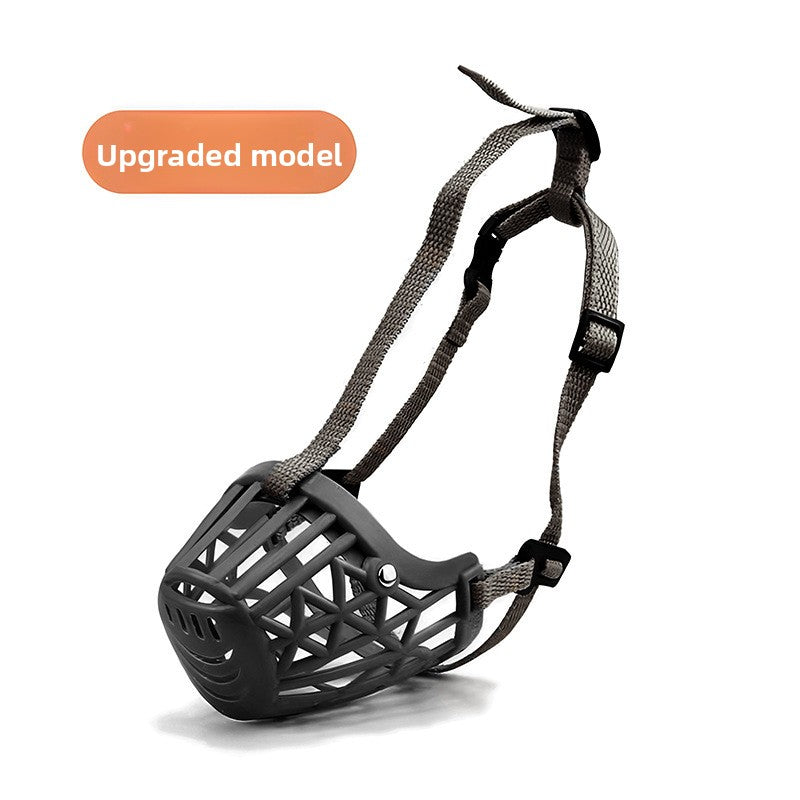 Adjustable breathable plastic dog muzzle with mesh cage, product image 18