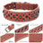 Studded leather dog collar with metal rivets, product image 2